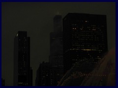 Chicago by night - Sears Tower from Grant Park 11